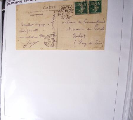 1900-1960, Collection de lettres sur les cachets de
