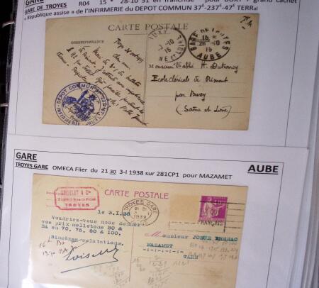 1900-1960, Collection de lettres sur les cachets de