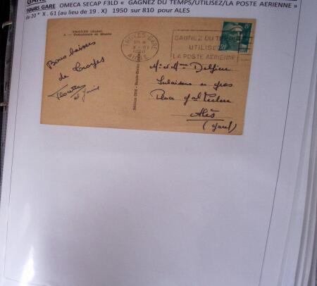 1900-1960, Collection de lettres sur les cachets de