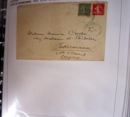 1900-1960, Collection de lettres sur les cachets de