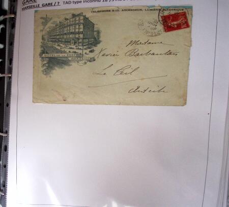 1900-1960, Collection de lettres sur les cachets de