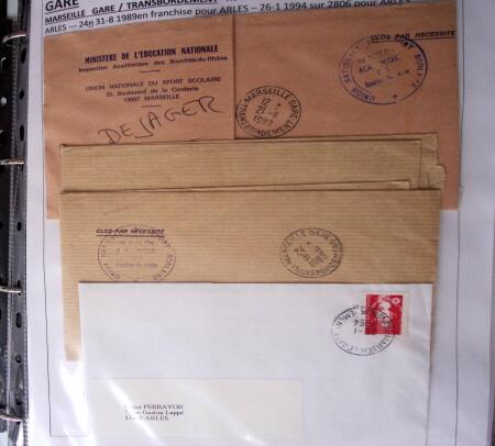 1900-1960, Collection de lettres sur les cachets de