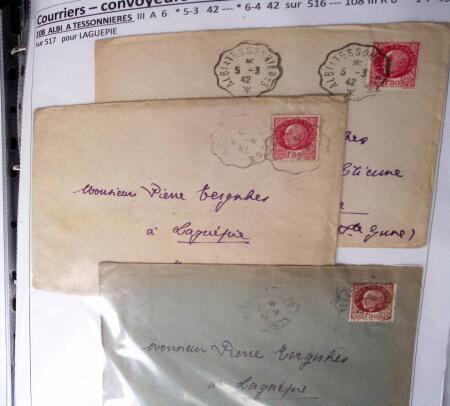 1900-1960, Collection de lettres sur les cachets de