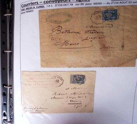 1900-1960, Collection de lettres sur les cachets de