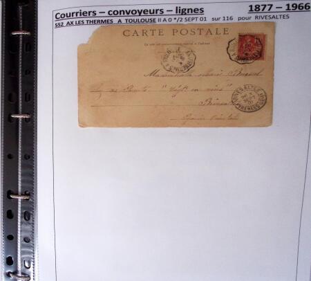 1900-1960, Collection de lettres sur les cachets de