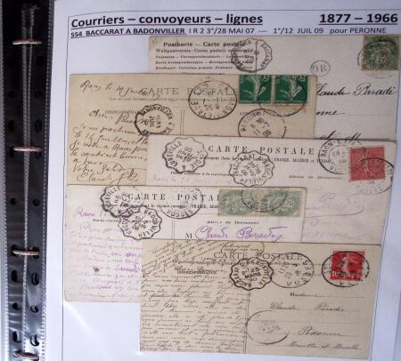 1900-1960, Collection de lettres sur les cachets de