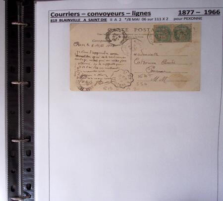 1900-1960, Collection de lettres sur les cachets de