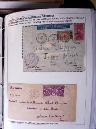 1900-1960, Collection de lettres des colonies françaises