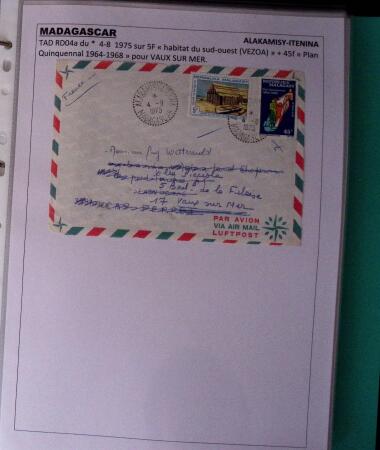 1900-1960, Collection de lettres de MADAGASCAR montées