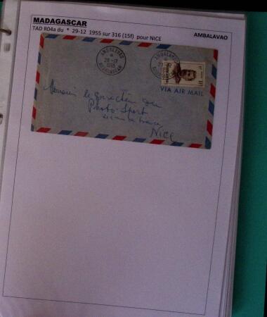 1900-1960, Collection de lettres de MADAGASCAR montées