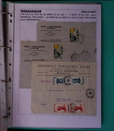 1900-1960, Collection de lettres de MADAGASCAR montées