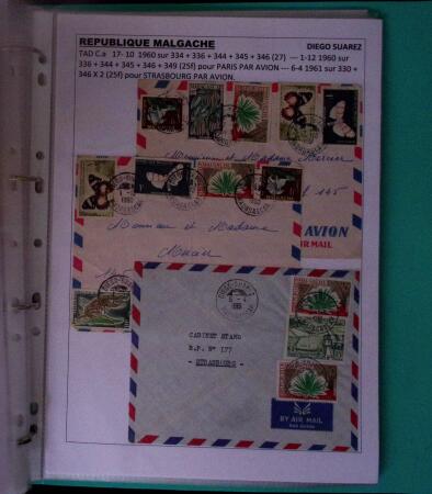 1900-1960, Collection de lettres de MADAGASCAR montées