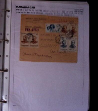 1900-1960, Collection de lettres de MADAGASCAR montées