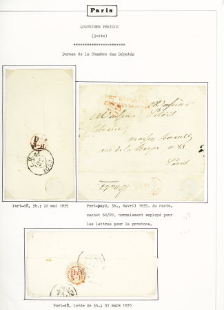 PARIS PETITE POSTE, 1794-1835, lot de 17 lettres préphilatéliques