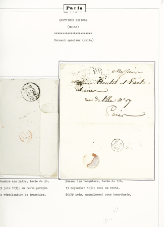 PARIS PETITE POSTE, 1794-1835, lot de 17 lettres préphilatéliques