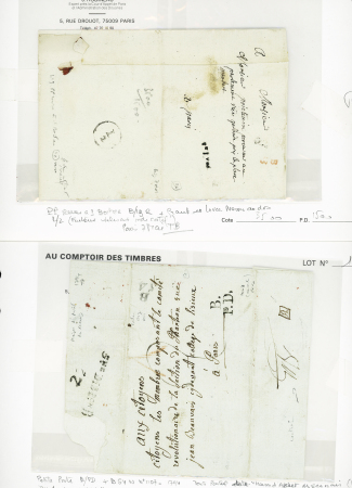 PARIS PETITE POSTE, 1794-1835, lot de 17 lettres préphilatéliques