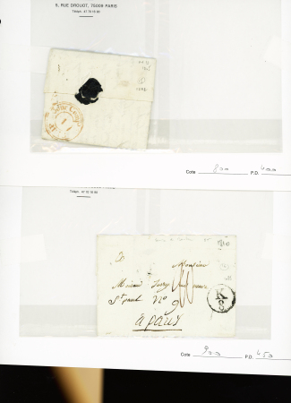 PARIS PETITE POSTE, 1794-1835, lot de 17 lettres préphilatéliques