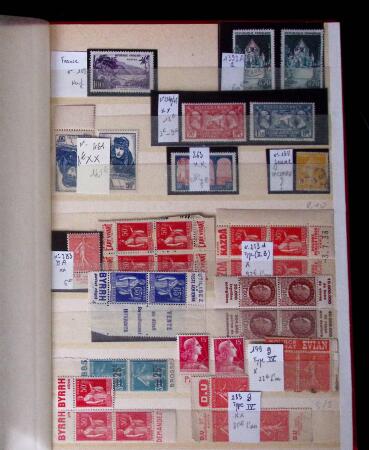 1855- 1940 Sélection de bonnes valeurs sur plaquettes
