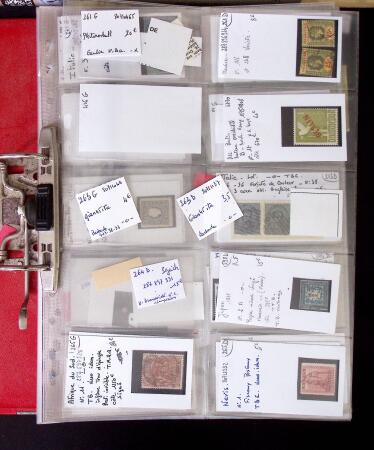 1855- 1940 Sélection de bonnes valeurs sur plaquettes