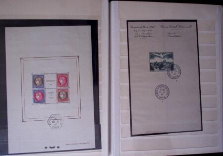 1962- 1966 Ensemble de timbres non dentelés en bord