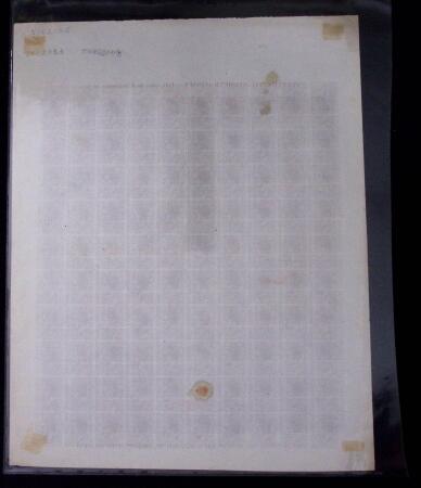 N°58 4m en feuille de 100, double impression dont