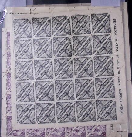 1936, Colombus set of 9 values unissued, 100 sets in