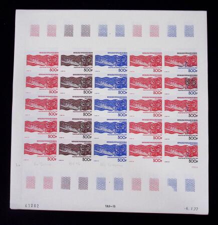 1975-1985, Petit lot de curiosités : 10 feuilles de