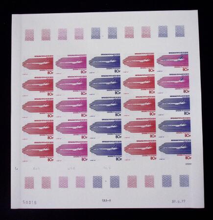 1975-1985, Petit lot de curiosités : 10 feuilles de