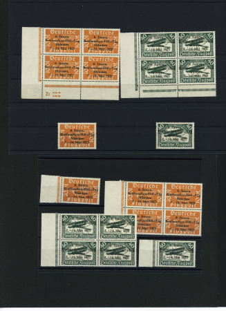 1923, Germany Airmails overprinted Munchen (20 mnh stamps),plus