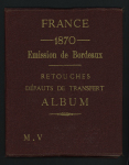 1870 Petit cahier sur le N°45/46 avec retouches et