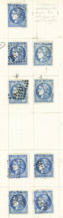 1870 Petit cahier sur le N°45/46 avec retouches et