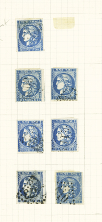 1870 Petit cahier sur le N°45/46 avec retouches et