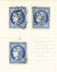 1870 Petit cahier sur le N°45/46 avec retouches et