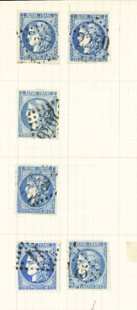 1870 Petit cahier sur le N°45/46 avec retouches et