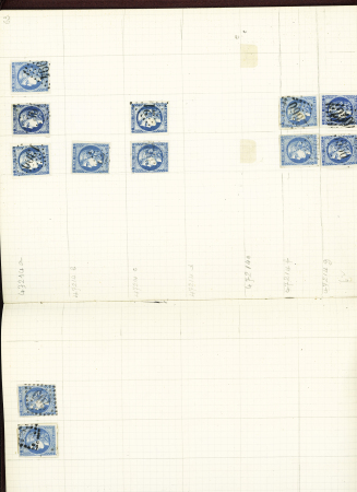 1870 Petit cahier sur le N°45/46 avec retouches et