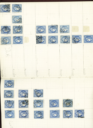 1870 Petit cahier sur le N°45/46 avec retouches et