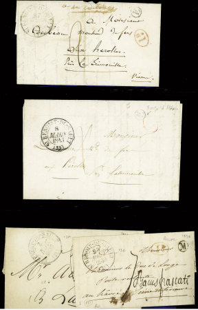 29 plis d Saint Benoist du Sault (marques postales, boites rurales, lettres affranchies). Bel ensemble