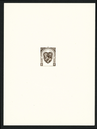 N°264 Armoiries, Epreuve d'artiste en noir et sans