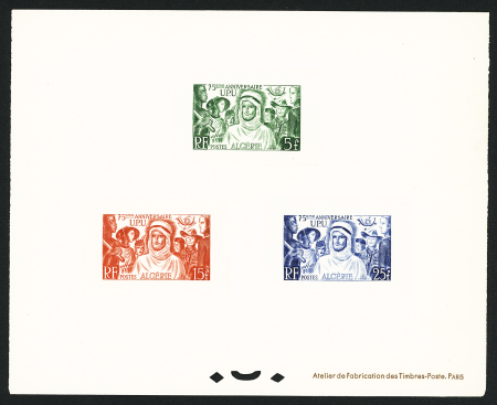 N°276 à 278 U.P.U. en une épreuve luxe avec perforations