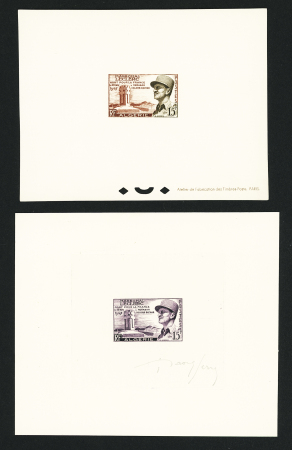N°338 Leclerc, 1 épreuve d'artiste violette signée Raoul Serres, 