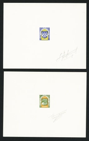 N° 337, 337B, C, E et F 6 épreuves d'artiste bicolores