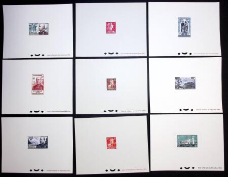 Lot de 37 épreuves de luxe (288-293, 303-306, 329-331,