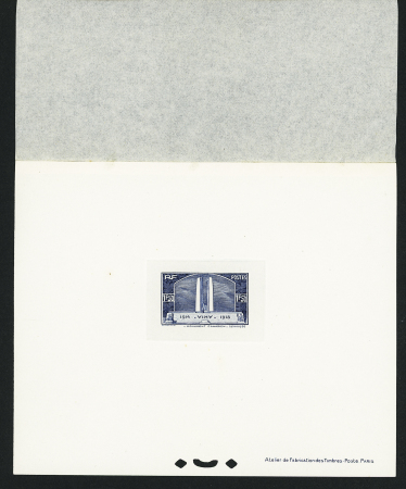 N°316 et 317 75c et 1f50 Vimy en épreuve de luxe, TB