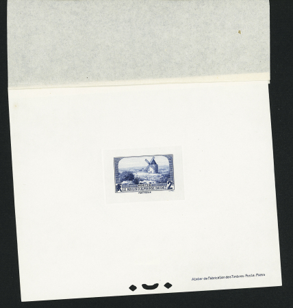 N°295 40c Jacquard, n°305 1f50 Richelieu, n°311 2f Moulin de Daudet, n°312 50c+10c Enfants de chômeurs, n°319 1f50 Jaurès et n°330 20c+10c Callot en épreuves de luxe, TB