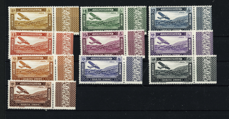 N°10 à 12 (série complète), n°43 à 49 (série complète), n°60 à 69 (série complète), neufs **, n°10, 13 et 60 à 69 avec bdf, TB