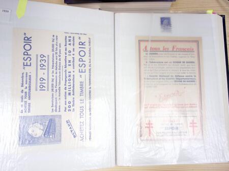 1923-83 Tuberculose : Bel ensemble dont carnets incluant
