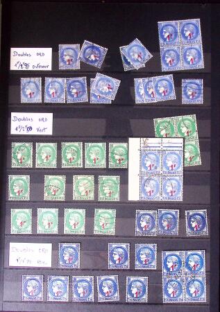 Restant de collection au Type Cérès 1938 - 1942 : timbres