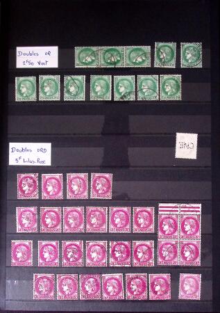 Restant de collection au Type Cérès 1938 - 1942 : timbres