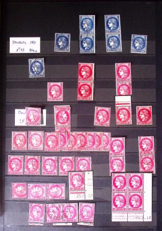 Restant de collection au Type Cérès 1938 - 1942 : timbres