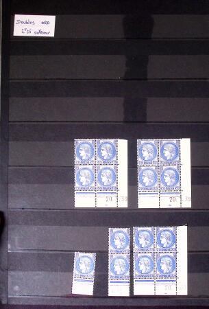 Restant de collection au Type Cérès 1938 - 1942 : timbres